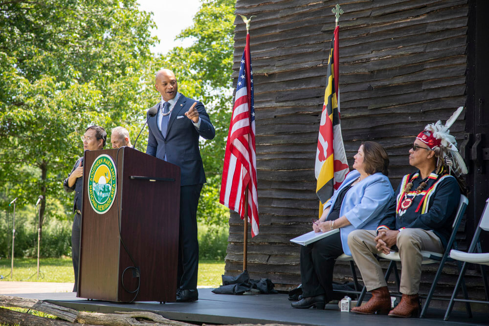 Governor Moore speaking